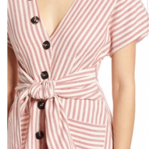 Moon River Anthropologie Striped Button Dress - Picture 2 of 11